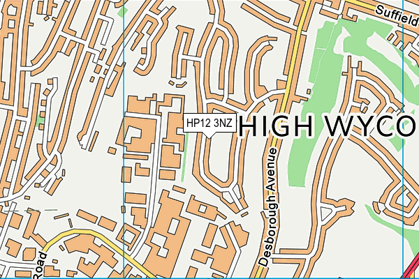 HP12 3NZ map - OS VectorMap District (Ordnance Survey) HP12 3NZ map - OS VectorMap District (Ordnance Survey)