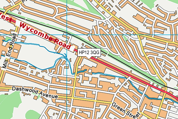HP12 3QG map - OS VectorMap District (Ordnance Survey) HP12 3QG map - OS VectorMap District (Ordnance Survey)