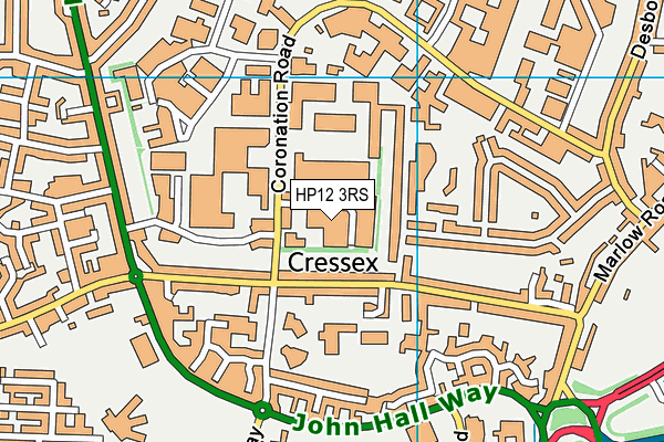 HP12 3RS map - OS VectorMap District (Ordnance Survey) HP12 3RS map - OS VectorMap District (Ordnance Survey)