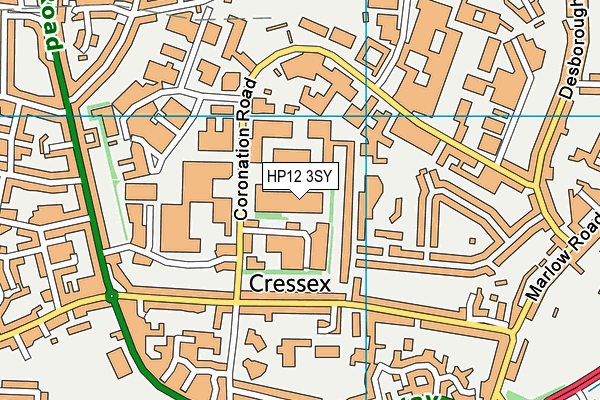 HP12 3SY map - OS VectorMap District (Ordnance Survey) HP12 3SY map - OS VectorMap District (Ordnance Survey)