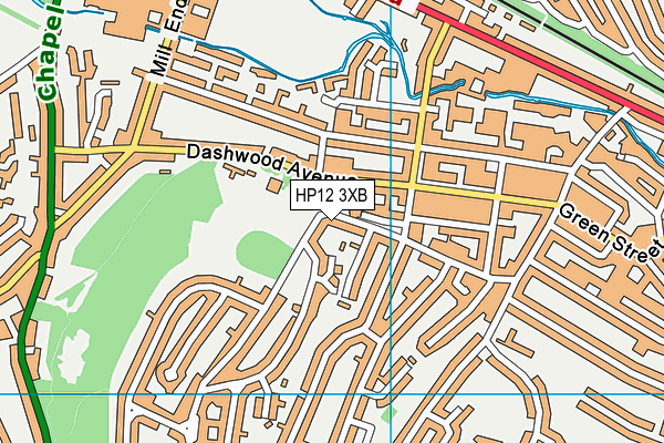 HP12 3XB map - OS VectorMap District (Ordnance Survey) HP12 3XB map - OS VectorMap District (Ordnance Survey)