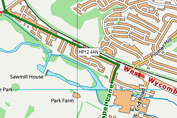 HP12 4AN map - OS VectorMap District (Ordnance Survey) HP12 4AN map - OS VectorMap District (Ordnance Survey)