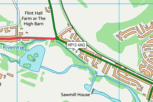 HP12 4AQ map - OS VectorMap District (Ordnance Survey)