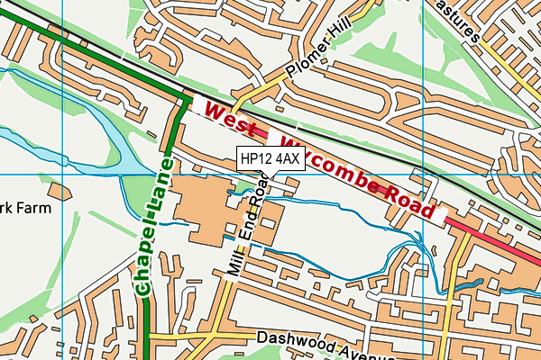 HP12 4AX map - OS VectorMap District (Ordnance Survey) HP12 4AX map - OS VectorMap District (Ordnance Survey)