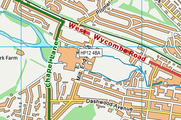 HP12 4BA map - OS VectorMap District (Ordnance Survey) HP12 4BA map - OS VectorMap District (Ordnance Survey)