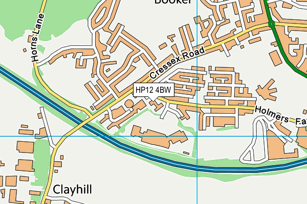 HP12 4BW map - OS VectorMap District (Ordnance Survey) HP12 4BW map - OS VectorMap District (Ordnance Survey)