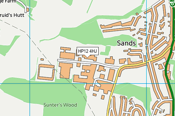 HP12 4HJ map - OS VectorMap District (Ordnance Survey) HP12 4HJ map - OS VectorMap District (Ordnance Survey)