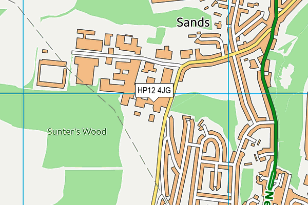 HP12 4JG map - OS VectorMap District (Ordnance Survey) HP12 4JG map - OS VectorMap District (Ordnance Survey)