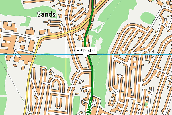 HP12 4LG map - OS VectorMap District (Ordnance Survey) HP12 4LG map - OS VectorMap District (Ordnance Survey)