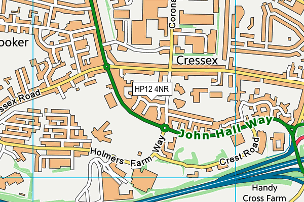 HP12 4NR map - OS VectorMap District (Ordnance Survey) HP12 4NR map - OS VectorMap District (Ordnance Survey)