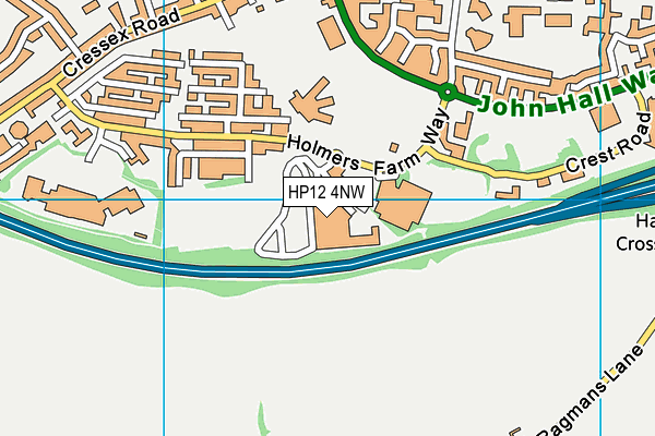 HP12 4NW map - OS VectorMap District (Ordnance Survey) HP12 4NW map - OS VectorMap District (Ordnance Survey)