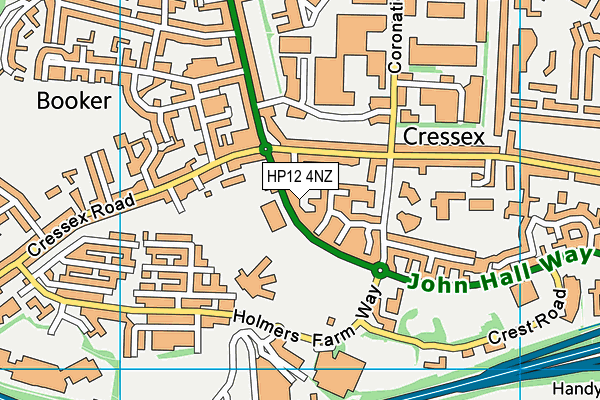 HP12 4NZ map - OS VectorMap District (Ordnance Survey) HP12 4NZ map - OS VectorMap District (Ordnance Survey)