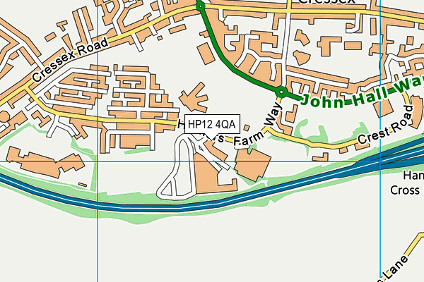 HP12 4QA map - OS VectorMap District (Ordnance Survey) HP12 4QA map - OS VectorMap District (Ordnance Survey)