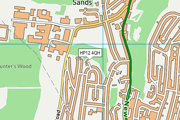 HP12 4QH map - OS VectorMap District (Ordnance Survey) HP12 4QH map - OS VectorMap District (Ordnance Survey)