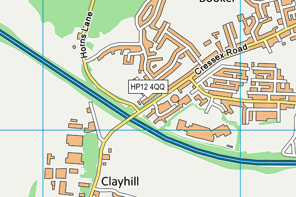 HP12 4QQ map - OS VectorMap District (Ordnance Survey) HP12 4QQ map - OS VectorMap District (Ordnance Survey)