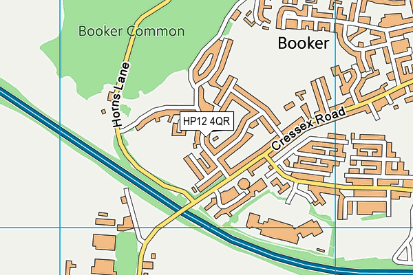 HP12 4QR map - OS VectorMap District (Ordnance Survey) HP12 4QR map - OS VectorMap District (Ordnance Survey)