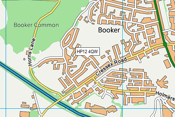 HP12 4QW map - OS VectorMap District (Ordnance Survey) HP12 4QW map - OS VectorMap District (Ordnance Survey)