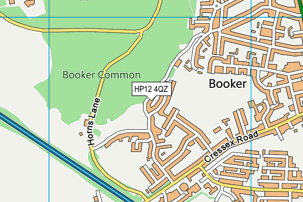 HP12 4QZ map - OS VectorMap District (Ordnance Survey) HP12 4QZ map - OS VectorMap District (Ordnance Survey)