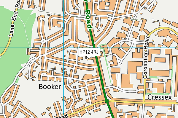HP12 4RJ map - OS VectorMap District (Ordnance Survey) HP12 4RJ map - OS VectorMap District (Ordnance Survey)
