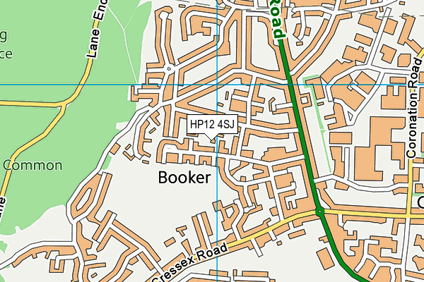 HP12 4SJ map - OS VectorMap District (Ordnance Survey) HP12 4SJ map - OS VectorMap District (Ordnance Survey)