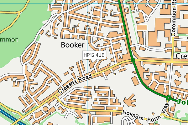 HP12 4UE map - OS VectorMap District (Ordnance Survey)