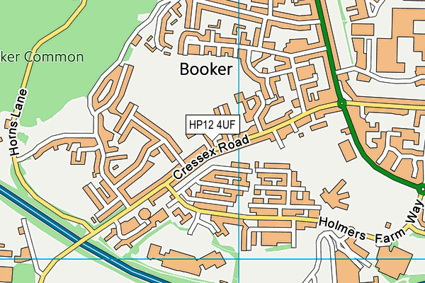 HP12 4UF map - OS VectorMap District (Ordnance Survey) HP12 4UF map - OS VectorMap District (Ordnance Survey)