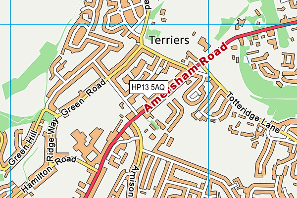 HP13 5AQ map - OS VectorMap District (Ordnance Survey) HP13 5AQ map - OS VectorMap District (Ordnance Survey)