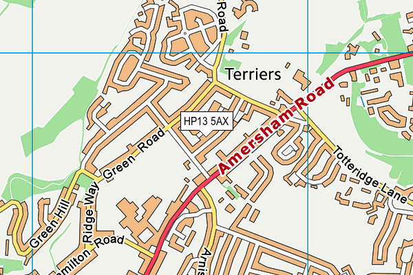 HP13 5AX map - OS VectorMap District (Ordnance Survey) HP13 5AX map - OS VectorMap District (Ordnance Survey)