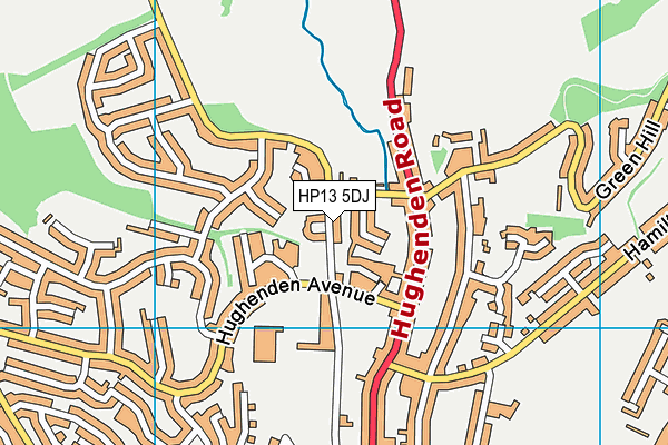 HP13 5DJ map - OS VectorMap District (Ordnance Survey) HP13 5DJ map - OS VectorMap District (Ordnance Survey)