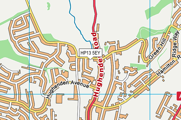 HP13 5EY map - OS VectorMap District (Ordnance Survey)