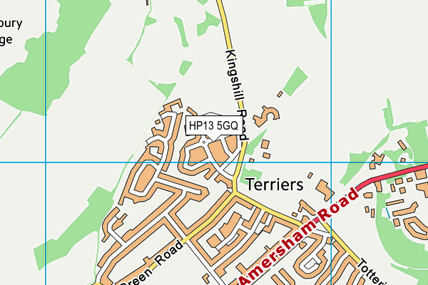 HP13 5GQ map - OS VectorMap District (Ordnance Survey) HP13 5GQ map - OS VectorMap District (Ordnance Survey)