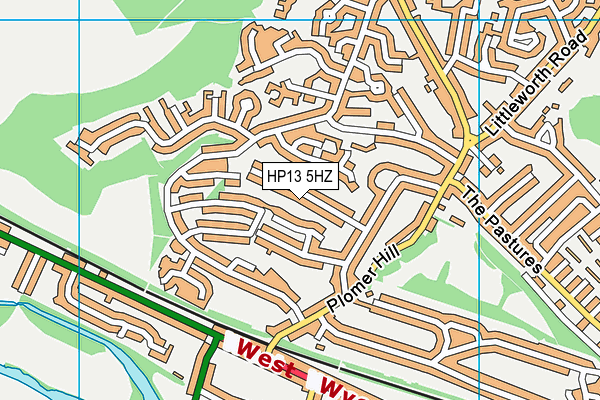 HP13 5HZ map - OS VectorMap District (Ordnance Survey) HP13 5HZ map - OS VectorMap District (Ordnance Survey)