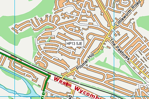 HP13 5JE map - OS VectorMap District (Ordnance Survey) HP13 5JE map - OS VectorMap District (Ordnance Survey)