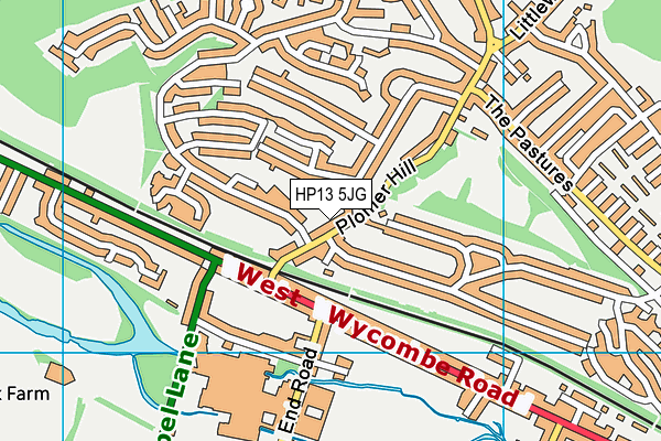 HP13 5JG map - OS VectorMap District (Ordnance Survey) HP13 5JG map - OS VectorMap District (Ordnance Survey)