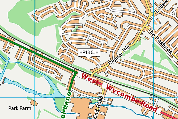 HP13 5JH map - OS VectorMap District (Ordnance Survey) HP13 5JH map - OS VectorMap District (Ordnance Survey)