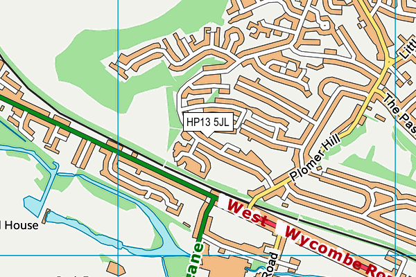 HP13 5JL map - OS VectorMap District (Ordnance Survey) HP13 5JL map - OS VectorMap District (Ordnance Survey)