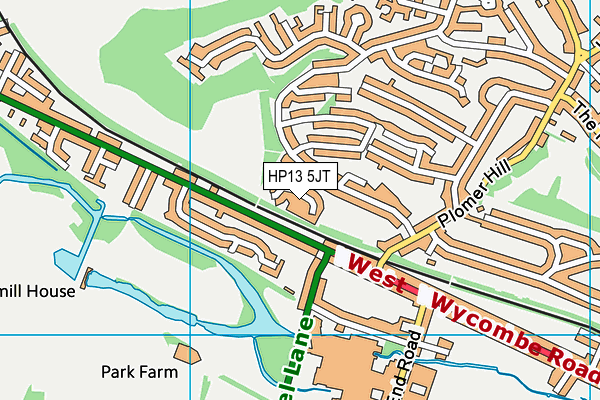HP13 5JT map - OS VectorMap District (Ordnance Survey)