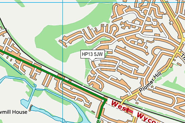 HP13 5JW map - OS VectorMap District (Ordnance Survey) HP13 5JW map - OS VectorMap District (Ordnance Survey)