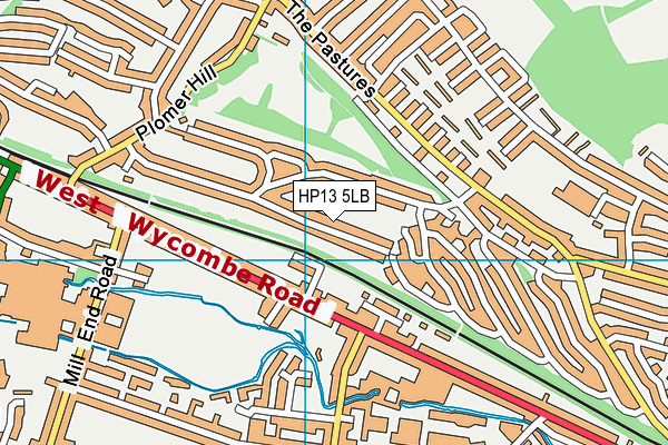 HP13 5LB map - OS VectorMap District (Ordnance Survey) HP13 5LB map - OS VectorMap District (Ordnance Survey)