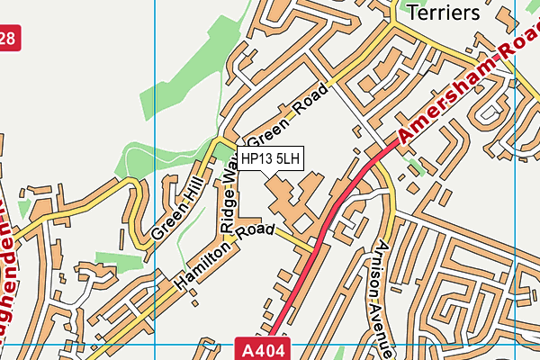 HP13 5LH map - OS VectorMap District (Ordnance Survey) HP13 5LH map - OS VectorMap District (Ordnance Survey)