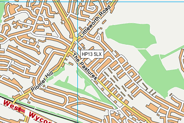 HP13 5LX map - OS VectorMap District (Ordnance Survey) HP13 5LX map - OS VectorMap District (Ordnance Survey)
