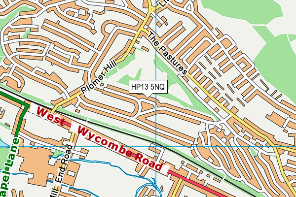 HP13 5NQ map - OS VectorMap District (Ordnance Survey) HP13 5NQ map - OS VectorMap District (Ordnance Survey)