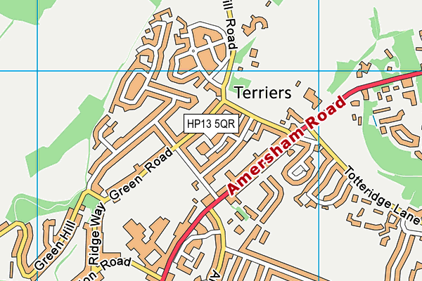 HP13 5QR map - OS VectorMap District (Ordnance Survey) HP13 5QR map - OS VectorMap District (Ordnance Survey)