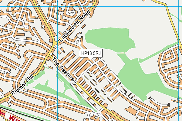HP13 5RJ map - OS VectorMap District (Ordnance Survey) HP13 5RJ map - OS VectorMap District (Ordnance Survey)