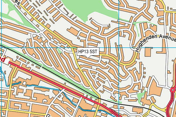 HP13 5ST map - OS VectorMap District (Ordnance Survey) HP13 5ST map - OS VectorMap District (Ordnance Survey)