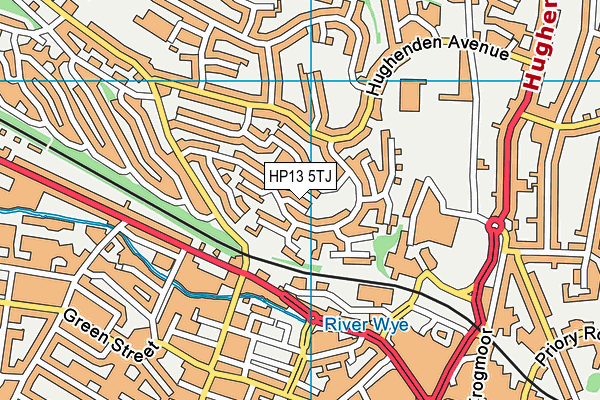 HP13 5TJ map - OS VectorMap District (Ordnance Survey)