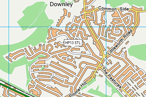 HP13 5TL map - OS VectorMap District (Ordnance Survey) HP13 5TL map - OS VectorMap District (Ordnance Survey)