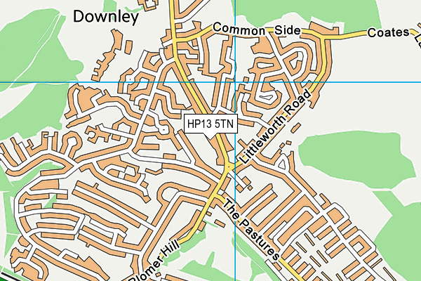 HP13 5TN map - OS VectorMap District (Ordnance Survey) HP13 5TN map - OS VectorMap District (Ordnance Survey)