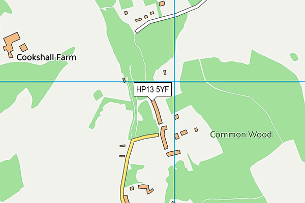 HP13 5YF map - OS VectorMap District (Ordnance Survey)