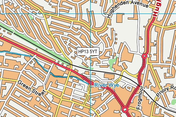 HP13 5YT map - OS VectorMap District (Ordnance Survey) HP13 5YT map - OS VectorMap District (Ordnance Survey)